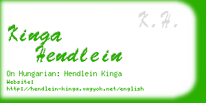 kinga hendlein business card